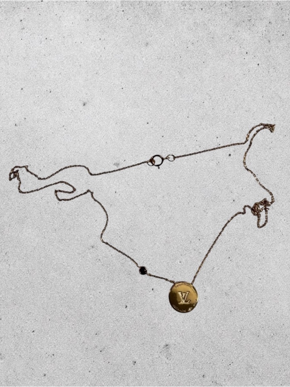 Louis Vuitton Gold-Tone Mother-of-Pearl Monogram Flower Necklace - Picture 2 of 4